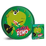 Crazy Dino Väggklocka Grön