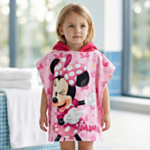Minnie Mouse® Handduksponcho Ljusrosa