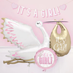 It's A Girl Stork Mega Folieballong