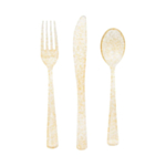 Glitter Plastbestick Guld