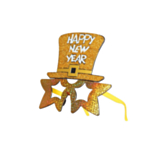 Happy New Year Glasögon Guld