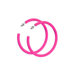 Hoops Örhängen Neonrosa