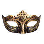 Venedig Glittermask Guld/Svart