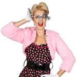 50-tal Retro Bolero Ljusrosa