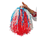 Cheerleader Pompom Röd/Vit/Blå