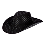 Strass Cowboyhatt Svart