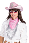 Strass Cowboyhatt Ljusrosa