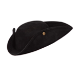 Tricorne Pirathatt Svart