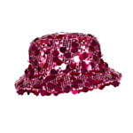 Paljett Bucket Hat Rosa