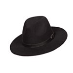 Fedora Med Bälte Svart