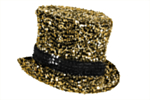 Glitter Hög Hatt Guld