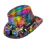 Burning Man Hatt & Goggles Regnbåge