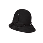 20-tal Cloche Hatt Svart