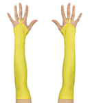 Fingerlösa Handskar Gula