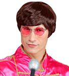 Beatles Peruk Brun