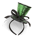 Glitter Hög Hatt Diadem Grön