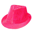 Paljetthatt Neonrosa