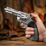 Autentisk Westernrevolver Silver