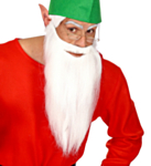 Långt Helskägg Vitt