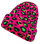 Leopard Mössa Neonrosa