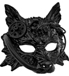 Steampunk Varg Mask Svart