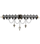 Gotiskt Choker Kors Pärlor