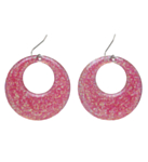 60-tal Glitterörhängen Rosa