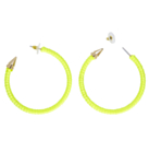 80-tal Hoops Örhängen Neongula