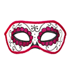 Day Of The Dead Mask Svart/Rosa