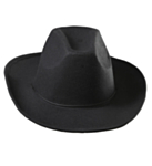 Realistisk Svart Cowboyhatt