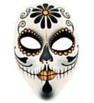 Día de los Muertos Mask Svart/Orange