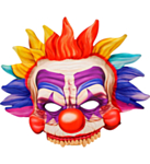 Psykopat Clown Mask Regnbåge