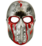 Blodig Hockeymask Silver/Röd