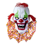 Talande Killer Clown Huvud Med Ljus