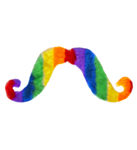 Regnbågsfärgad Mustasch