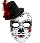 Día de los Muertos Mask Svart/Röd