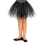 Glittrande Tutu Tyllkjol Barn Svart