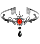 Vampyr Tiara Svart/Röd