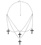 Gotiskt Kors Halsband