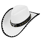 Texas Cowboyhatt Vit