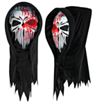 Blodig Reaper Mask Huva Svart