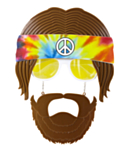 Hippie Glasögon & Skägg