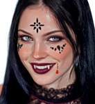 Vampyr Ansiktssmycken Svart