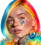 Pride Ansiktssmycken Regnbåge