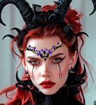 Maleficent Ansiktssmycken Lila