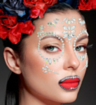 Día de los Muertos Ansiktssmycken Diamant