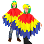 Papegoja Poncho Barndräkt