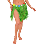 Hula Stråkjol Grön