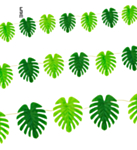 Monstera Blad Girlang Grön