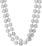 Gangster Bling Pärlhalsband Silver